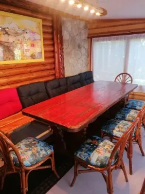 The long table in the dining room